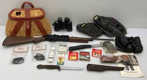lot 197 image: Misc. Outdoors Items Including Tackle, Crosman B.B. Gun & More