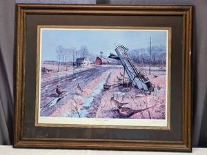 lot 12 image: Framed Artists Proof Leavin Shelter by Les C. Kouba Signed