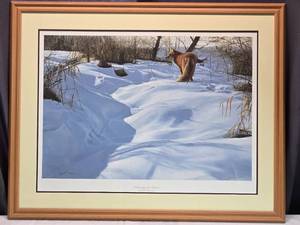 lot 16 image: Framed Limited Edition Print Following the Tracks by John Banovich Numbered 803999