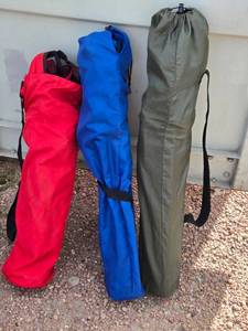 lot 53 image: Set of 3 Portable Camp Chairs with Carrying Bags