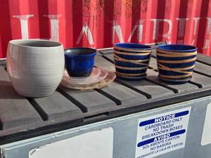 lot 57 image: Lot of Ceramic Planters with Saucer Sets