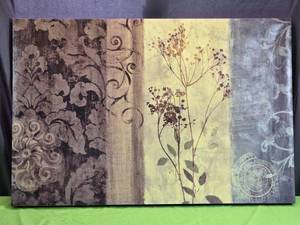 lot 111 image: Decorative Floral and Abstract Canvas Wall Art