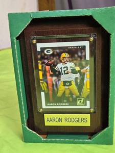lot 119 image: Aaron Rodgers Framed Donruss Football Card