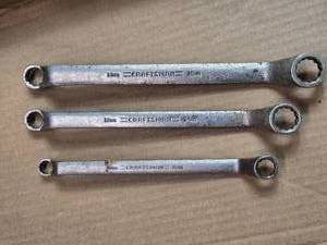 lot 156 image: Lot of 3 Double Box End Craftsman Wrenches