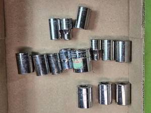 lot 165 image: Misc. 12 Drive Sockets - Mostly Standard, May Be a Metric or Two in This Lot