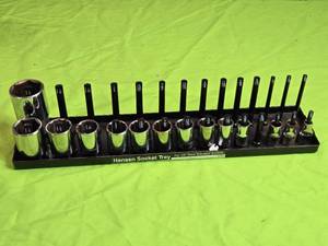 lot 173 image: Misc. 12 Drive Sockets and Socket Organizer