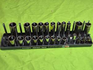 lot 174 image: 38 Drive Metric Sockets and Socket Organizer