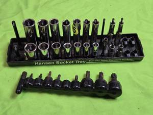 lot 178 image: Misc. Standard 14 Drive Sockets with Socket Organizer