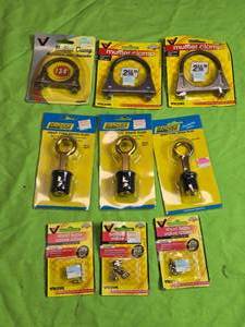 lot 197 image: Muffler Clamps, Boat Plugs, Valve Cores