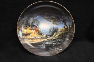 lot 447 image: Collectors Plate - Toasting Marshmallows by Terry Redlin #2341A Limited Edition in the Annual Christmas Collection from The Hadley Collection with Certificate of Authenticity
