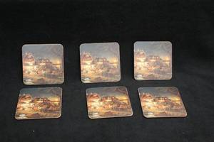 lot 456 image: Lot of (6) 4 Terry Redlin Signed Decorative Art Coasters