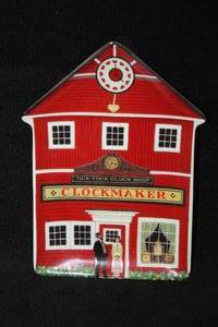 lot 468 image: Collectors Plate - Tick-Tock Clock Shop by Charles Wysocki #2187A Limited Edition Second Issue in the Wysocki Country Corners Collection from The Bradford Exchange with Certificate of Authenticity