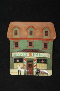 lot 469 image: Collectors Plate - Shaves and Haircuts by Charles Wysocki #691A Limited Edition Third Issue in the Wysocki Country Corners Collection from The Bradford Exchange