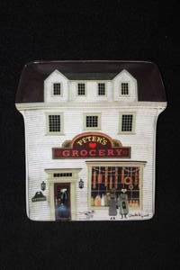 lot 470 image: Collectors Plate - Peters Grocery by Charles Wysocki #1760A Limited Edition Fourth Issue in the Wysocki Country Corners Collection from The Bradford Exchange