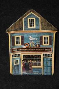 lot 478 image: Collectors Plate - The Stoolpidgeon Gossip Shop by Charles Wysocki #15741A Limited Edition Sixth Issue in the Wysocki Folktown Collection from The Bradford Exchange with Certificate of Authenticity