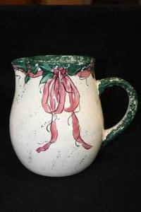 lot 544 image: Snowman theme by Nancy Boozer Signed Collectible Pitcher Tea Pot