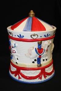 lot 552 image: Carousel Horse theme Collectible Cookie Jar