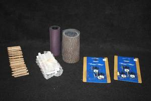 lot 1095 image: Lot of (6) Assorted Village Building Accessories - Fencing, Christmas on Main Street Vintage Village Signs, Roads - Brick, Cobblestone