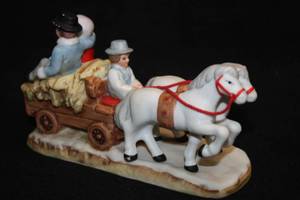 lot 1084 image: Collectors Figurine - Horse Drawn Wagon Ride - from Lefton