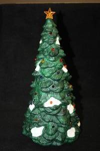 lot 1087 image: 12 Light-Up Christmas Tree with Light - in the Heritage Village Series from Department 56
