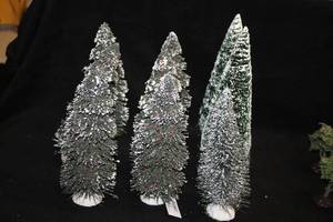 lot 1092 image: Lot of (9) Department 56 Collectors Christmas Trees