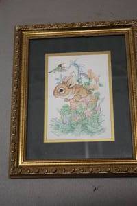 lot 1163 image: Wall Art - Bunny Rabbit , FramedSingle Matte