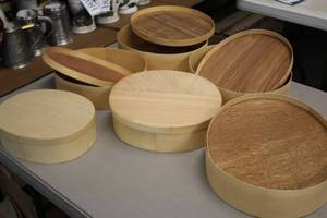 lot 1167 image: Lot of (6) Assorted Wooded Containers with Lids