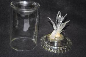lot 1134 image: Glass Domed Home Dcor in Candlestick Holder