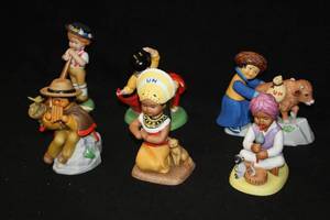 lot 1159 image: Lot of (6) Franklin Porcelain Limited Edition Official Issue Children theme Collectors Figurines