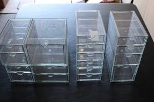 Set of Transparent Modular Drawer Organizers