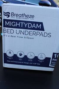 Breatheeze Sanctuary Mightydam Bed Underpads 10 Pack