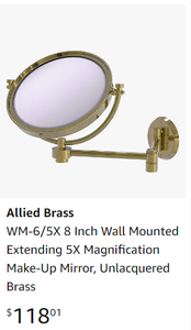 Allied Brass WM-6 Wall Mount Mirror