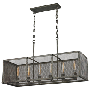 Industrial Metal Mesh Chandeliers with Edison Bulbs