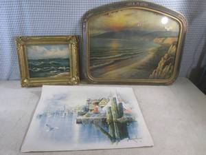 lot 40 image: (FS) Vintage Framed Print 22 12 x...