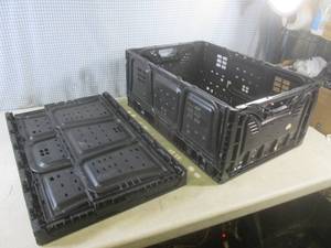lot 300 image: (EW5) 2 Folding Plastic Crates 23 1...