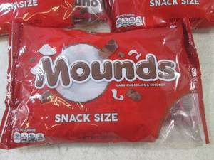 lot 342 image: (B-1) 3 Bags of Snack Size Mounds C...