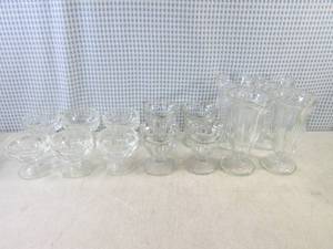 lot 54 image: (A-1) Vintage Footed Glass Dessert ...