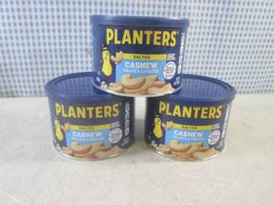 lot 367 image: (B-2) 3 Cans of Planters Salted Cas...