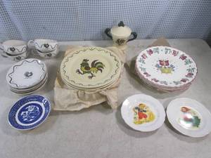 lot 132 image: (BSB) Vintage Plates and Cups...