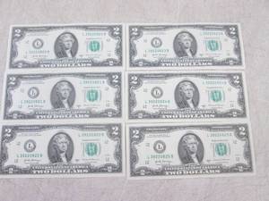 lot 95 image: (CNTR) 6 Uncirculated Sequential US...