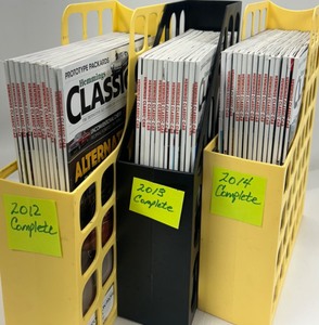 lot 111 image: HEMMINGS Classic Car Magazine 2012, 2013, 2014 Complete Plus Storage Crates