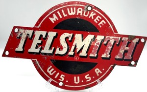 lot 11 image: Vintage Milwaukee TELSMITH Metal Sign