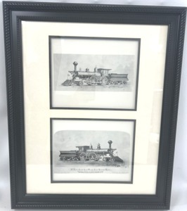 lot 56 image: 19th Century Framed RAILROAD Picture.