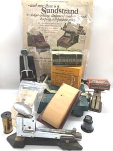 lot 79 image: Vintage Office Lot #2 includes Garvey Price Marker, 1940s Arrow Stapler, Great Paper Cutter and MORE
