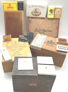 lot 83 image: 13 MatchboxesBooks Including The Club at THE WORLD TRADE CENTER, 4 Cigar Boxes and a Bonus Weis Box