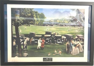 lot 98 image: 10,000 Lakes Concours dElegance Framed Poster, Program, Pin, Badge & Ticket