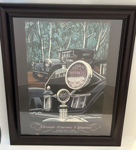 lot 108 image: Signed & Framed Poster from 1990 Silverado Concours dElegance