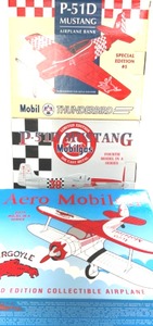 lot 124 image: 3 - MOBIL Die Cast PlanesBanks