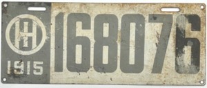 lot 125 image: 1915 OHIO License Plate