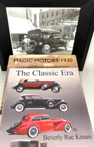 lot 137 image: Framed Picture of 1914 Car and 2 Books